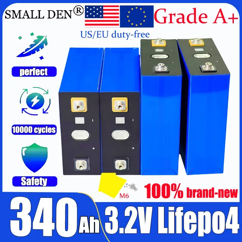 

10000 циклов 1-32 шт. DIY 12 В 24 В 48 В 3,2 В 340 Ач LiFePO4 аккумуляторная батарея электрическая лодка бытовая батарея для хранения солнечной энергии