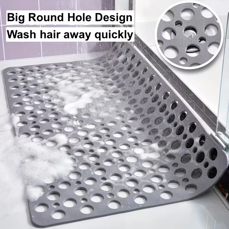 Quick-Drying Non-Slip Bath Mat |Shower Mat with Circular Cutouts Massage Rings–Suitable for Shower Enclosures,Bathrooms,Bathtubs