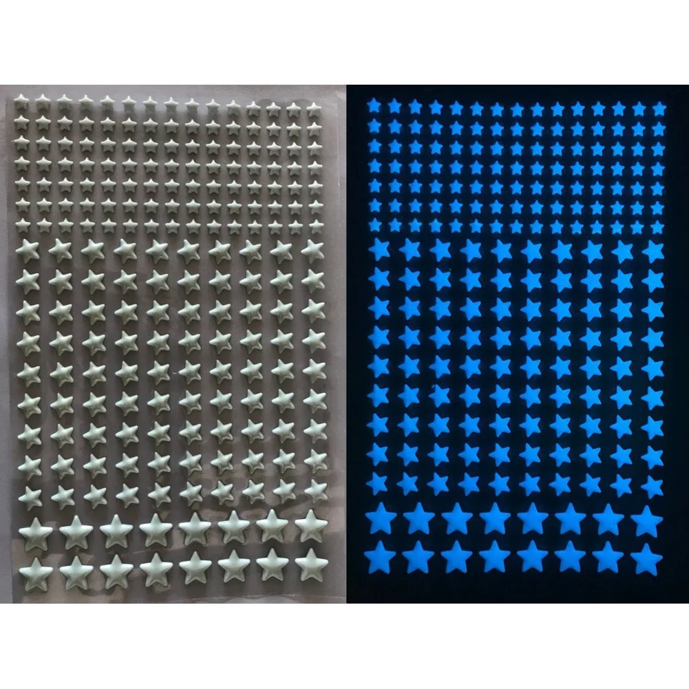 Bedroom Ceiling Green,Blue Glow Wall Stickers Glow In The Dark Wall Stickers Wall Sticker Fluorescent Glow Five-pointed Star