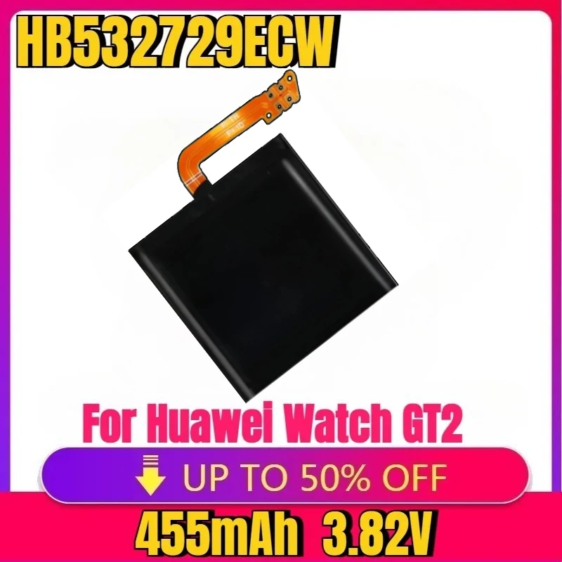 

New HB532729ECW Battery 455mAh For Huawei Watch GT2 GT 2 46MM LTN-B19 For Honor Magic Watch 2 46mm MNS-B19 SmartWatch
