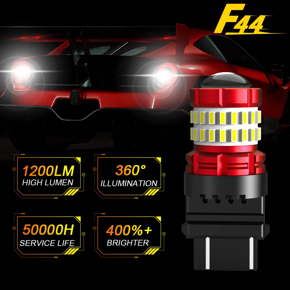 BMTxms 2x Car LED Light P21W 1156 BA15S 1157 P21/5W BAY15D T20 W21W 3157 P27 5W Auto Brake Lamp Reversing Daytime Running Lights