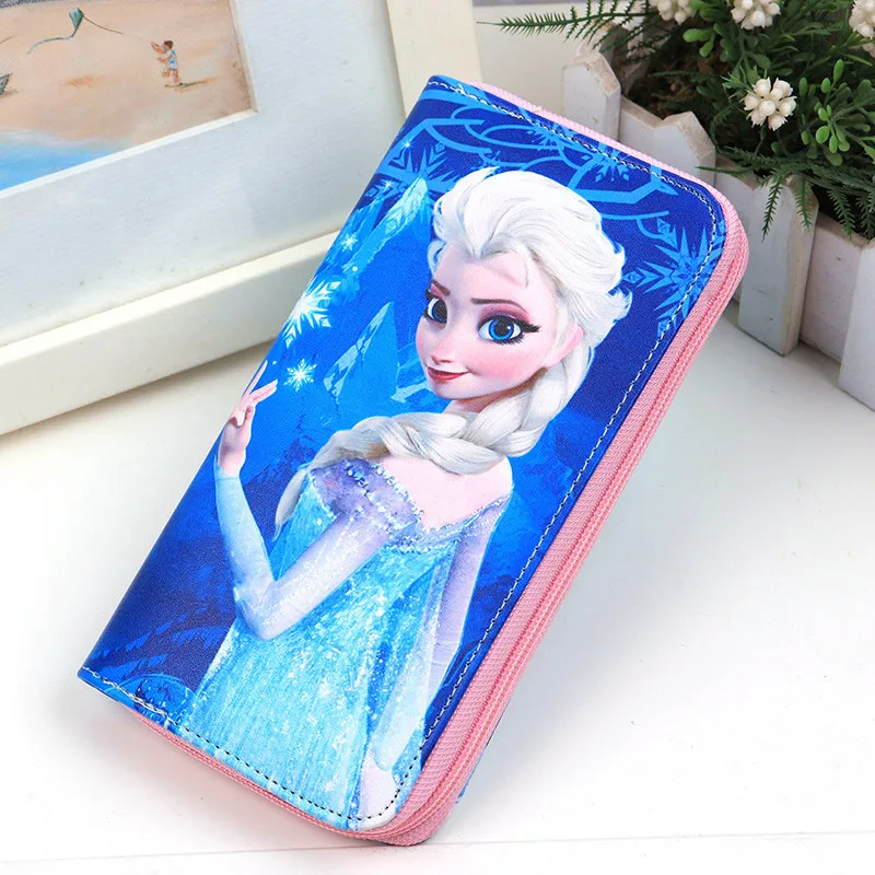 Disney Fashion Portfel damski Mickey Mouse Frozen Pu Długi nadruk Kreskówka Portmonetka Minnie Stitch Kawaii Torebka o dużej pojemności Prezent