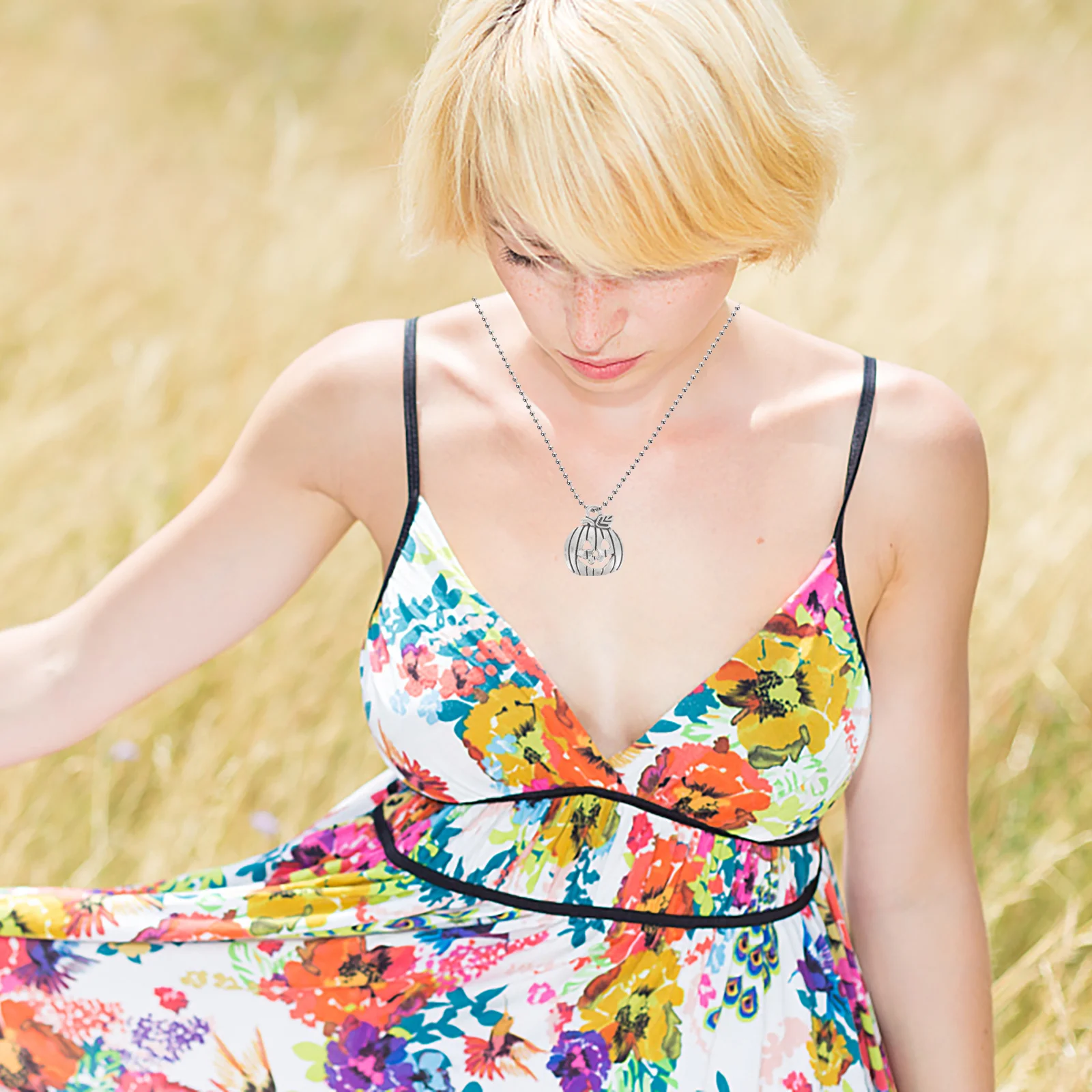 100Pcs Pumpkin Pendant Alloy DIY Jewelry Making Accessories for Necklace Bracelet Charm Craft Gifts Alloy Pendant Charm