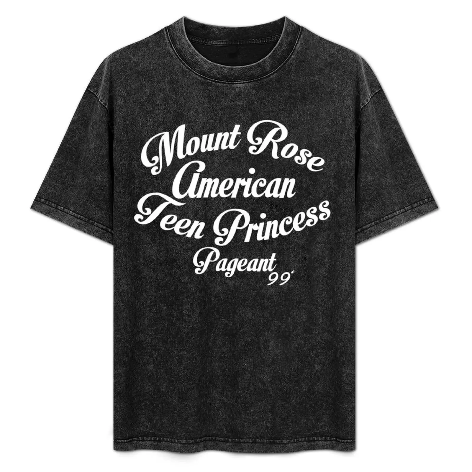 Mount Rose American Teen Princess- White Letters T-Shirt anime clothes boys animal print designer shirts men workout shirt