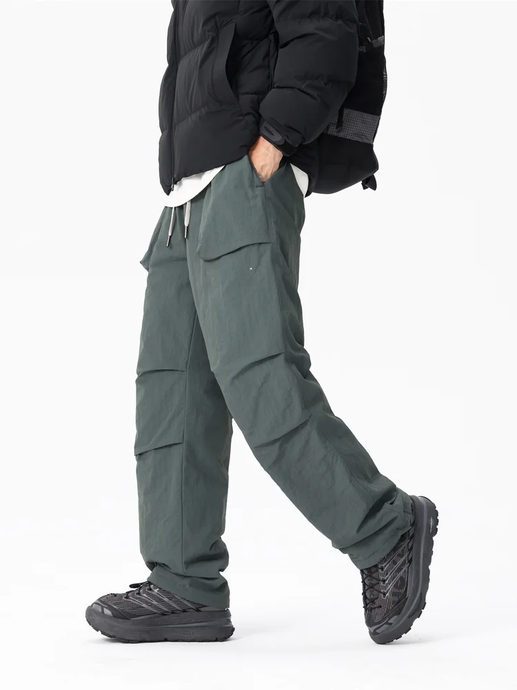 

Retro American Sle Men's down Pants Cool Soldier Skiing Warmth Large Size Winter New Loose Sle Workwear Trousers