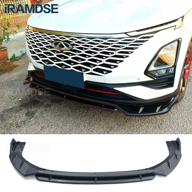 Front Splitter for Omoda 5 E5 C5 Bumper Spoiler Car Body Kit 2022-2024 Glossy Black Skirts Accessories