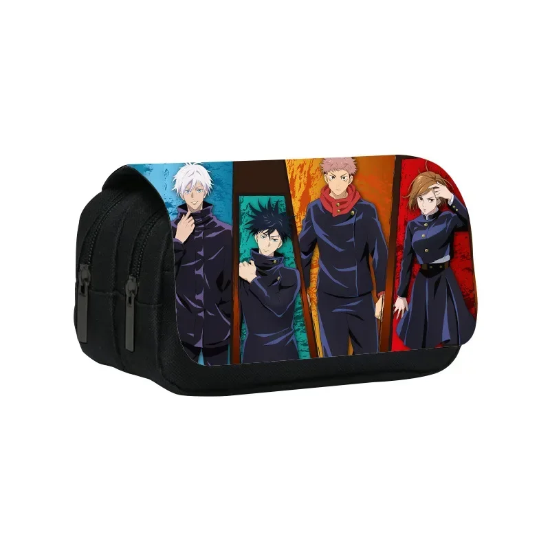 Anime Jujutsu Kaisen Yuji Itadori Gojo Satoru Pencil Cases Pen Bags Box Cosmetic Makeup Bag Kid Toys Christmas Birthday Gifts