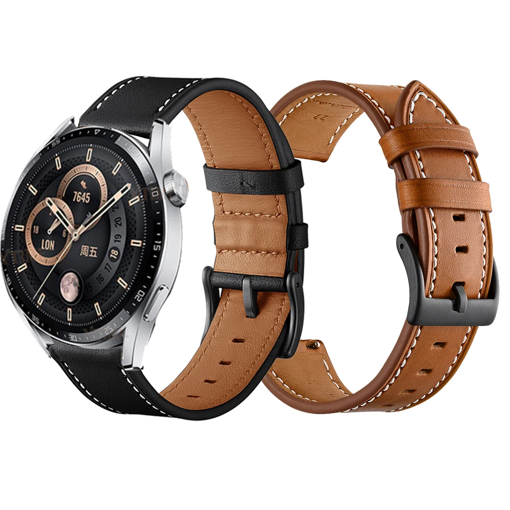 Opaska 20mm/22mm dla Amazfit GTS 4/2/2e/3/GTS2 Mini/GTR/4/3/Pro/GTR2/42mm/47mm stratos bransoletka do zegarka Amazfit bip 5 skórzany pasek