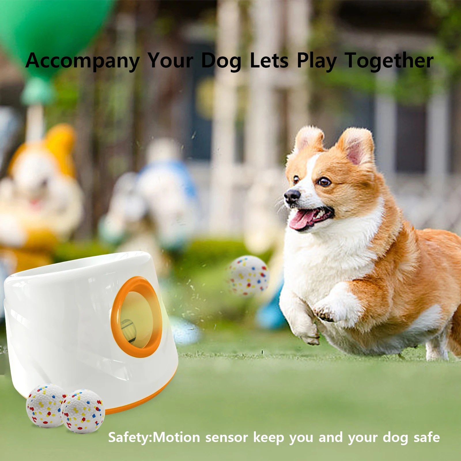 New Small Pet Dog Ball Thrower Outdoor Elastic Tennis Launcher Dog Toy Automatic Ball Throwing Machine Dog Toys Outdoor Thrower