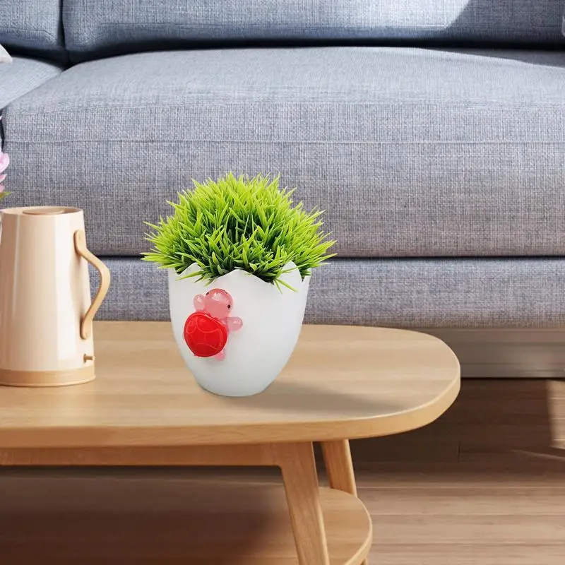 Easter Flower Pots Cute Eggshell Flower Pot With Turtle Succulent Planter Decorative Pot Plant Containers Bonsai Pots For Indoor