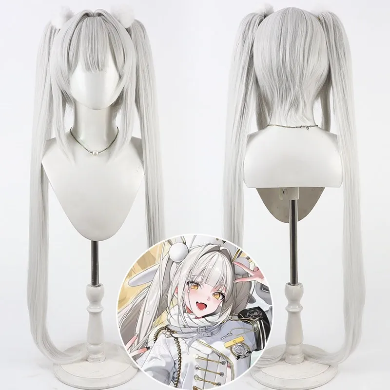 

Парик для косплея The Goddess of Victory Blanc, серые длинные термостойкие синтетические парики для карнавального костюма на Хэллоуин