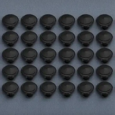 30 Uds. Tiradores redondos negros para cajones, tiradores de armario de acero inoxidable, herrajes de cocina, tiradores de cajones, pomos redondos para tocador