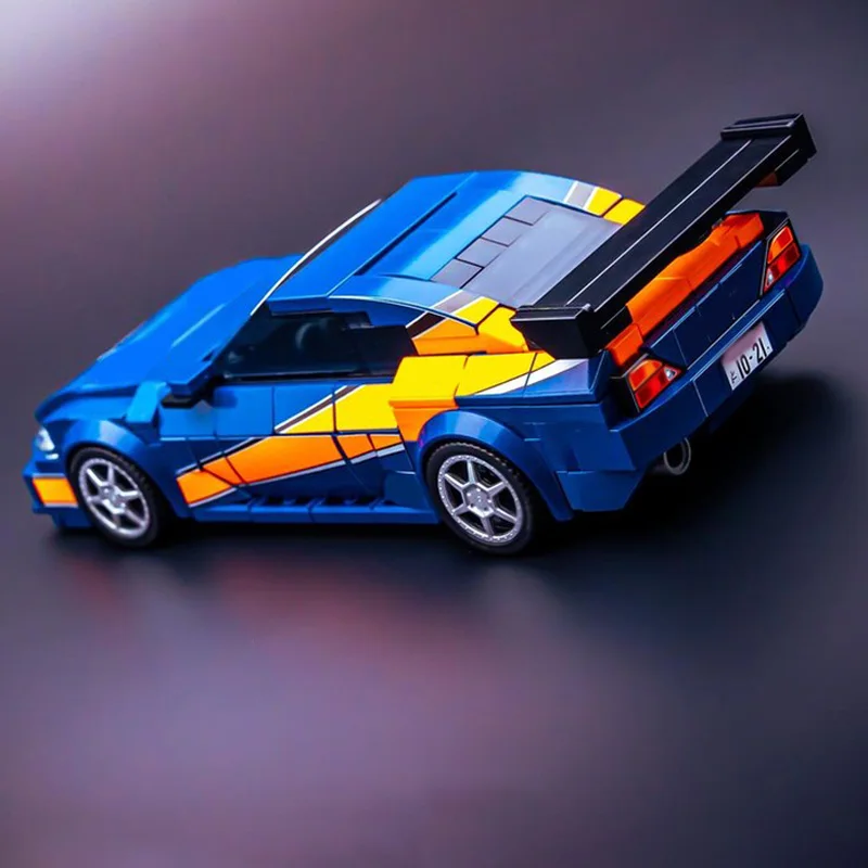 Películas furiosas velocidade hipercar modelo moc tijolos de construção s15 jdm tecnologia modular terno de férias brinquedos montar crianças