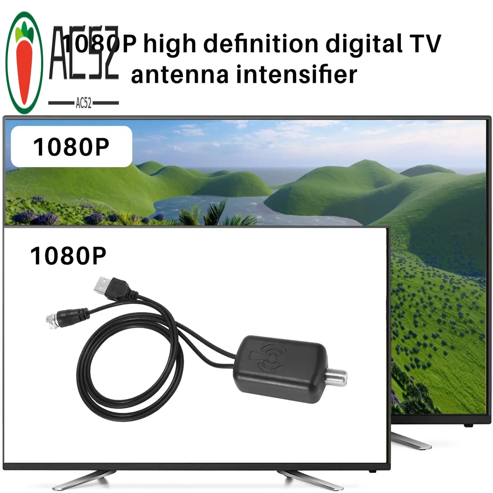 AC52-HDTV Aerial Amplifier Signal Booster TV HDTV Antenna With USB Power Supply Kits