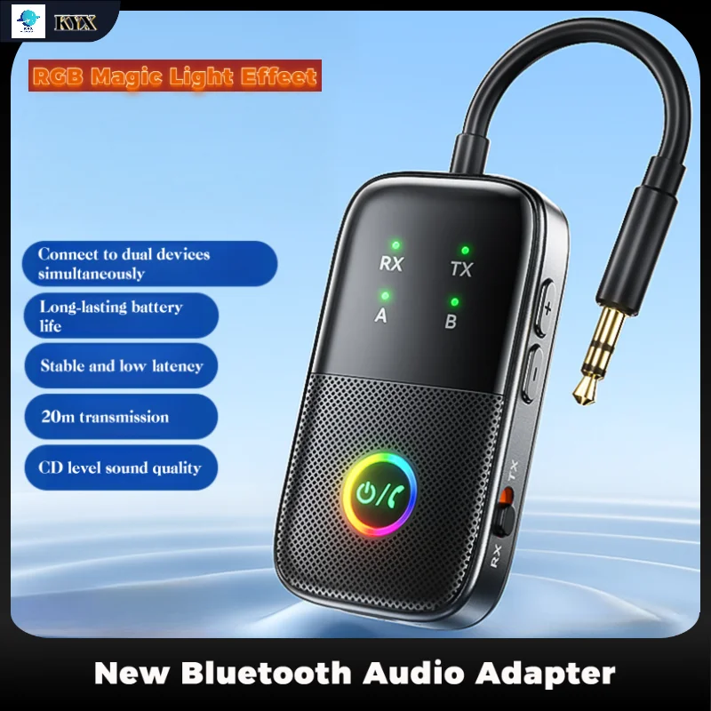 

2025 New Bluetooth Receiver and Transmitter Combo AUX Hands-Free Car Audio Adapter For speakers computer laptop TV
