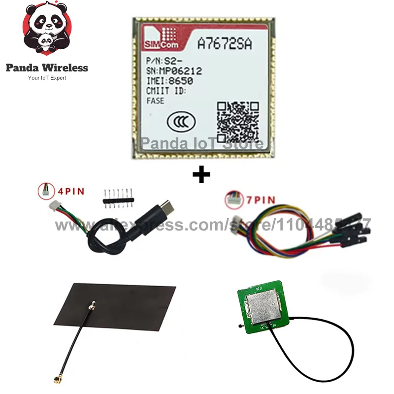 SIMcom A7672SA A7672SA-FASE A7672SA-LASE LTE CAT1 4G+2G Core Board D24*24 Qualcomm chip support Data+GNSS(optional) voice