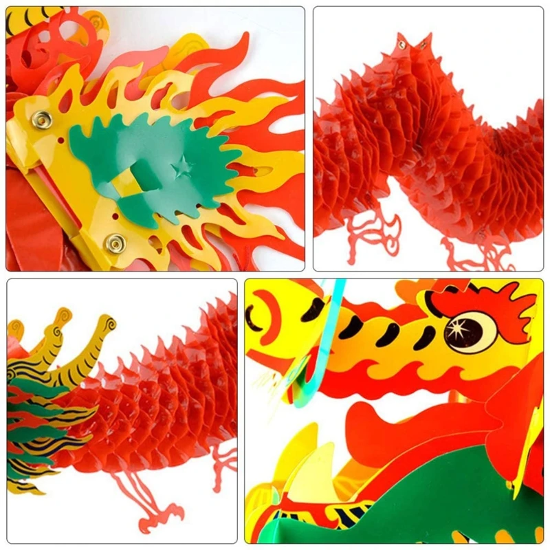 Chinese Dragon Lanterns Paper Decoration 2024 New Year Hanging Lanterns Ornament Decor for Home Decors Spring Festival Dropship