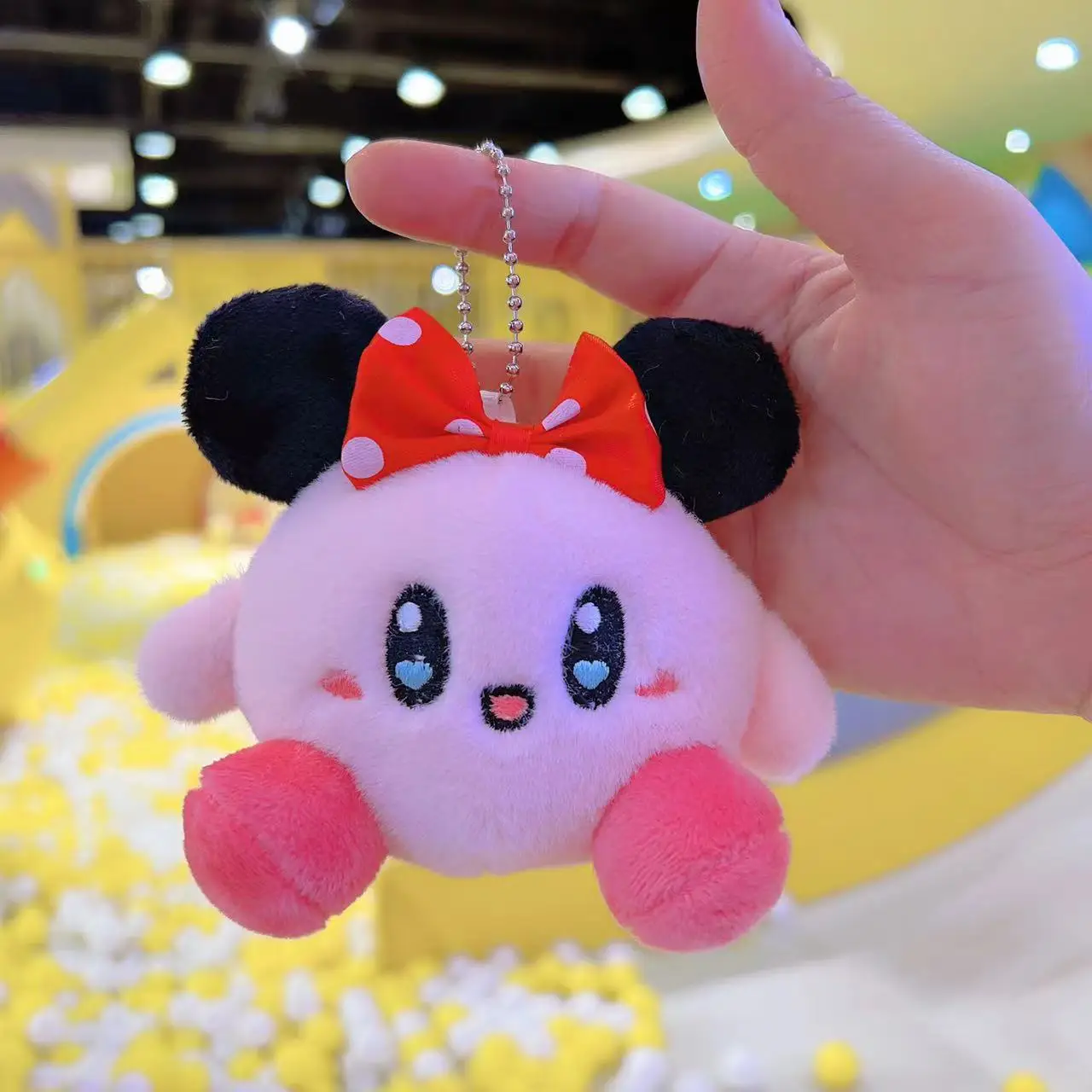10CM Kawaii Zabawny Pluszowy Brelok z Gwiazdą Kirby, Ozdoba do Plecaka, Urocze Figurki, Mały Prezent na Festiwal dla Dziewczynki