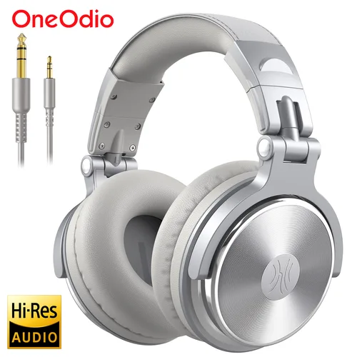 Oneodio Pro 10 auriculares con cable sobre la oreja auriculares con cable de Audio de alta resolución con micrófono estudio DJ auriculares estéreo 3,5mm/6,35mm