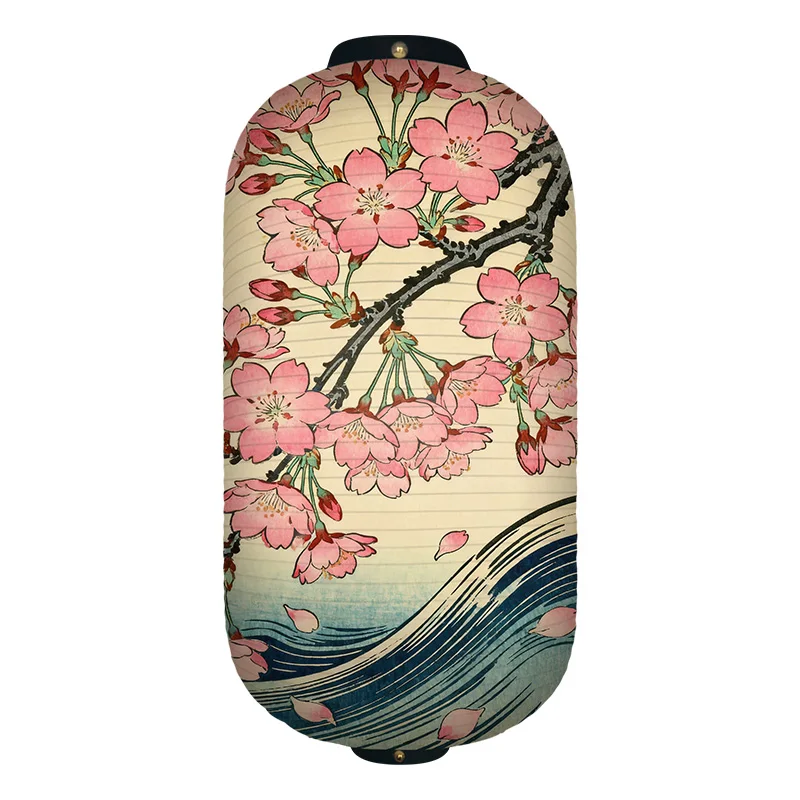 Japanese-style Cherry Blossoms Cloth Lantern Ukiyo-e Traditional Printed Lantern Izakaya Restaurant Cuisine Wedding Party Decor