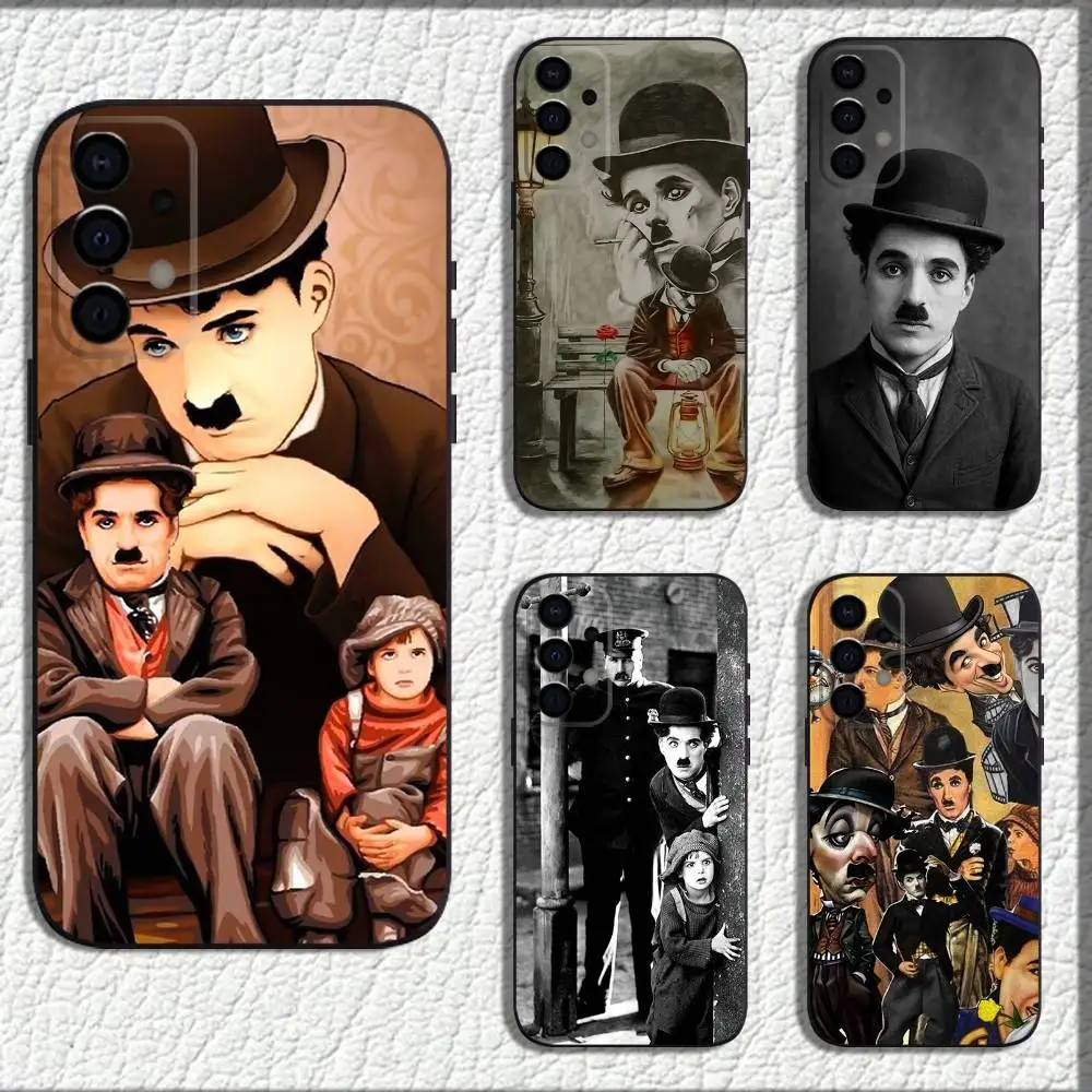 

Charlie Actor C-Chaplin Phone Case For Samsung Galaxy A73,72,71,A52,51,40,41,A22,A32,31,A13,12,Note20 Soft Black Shell