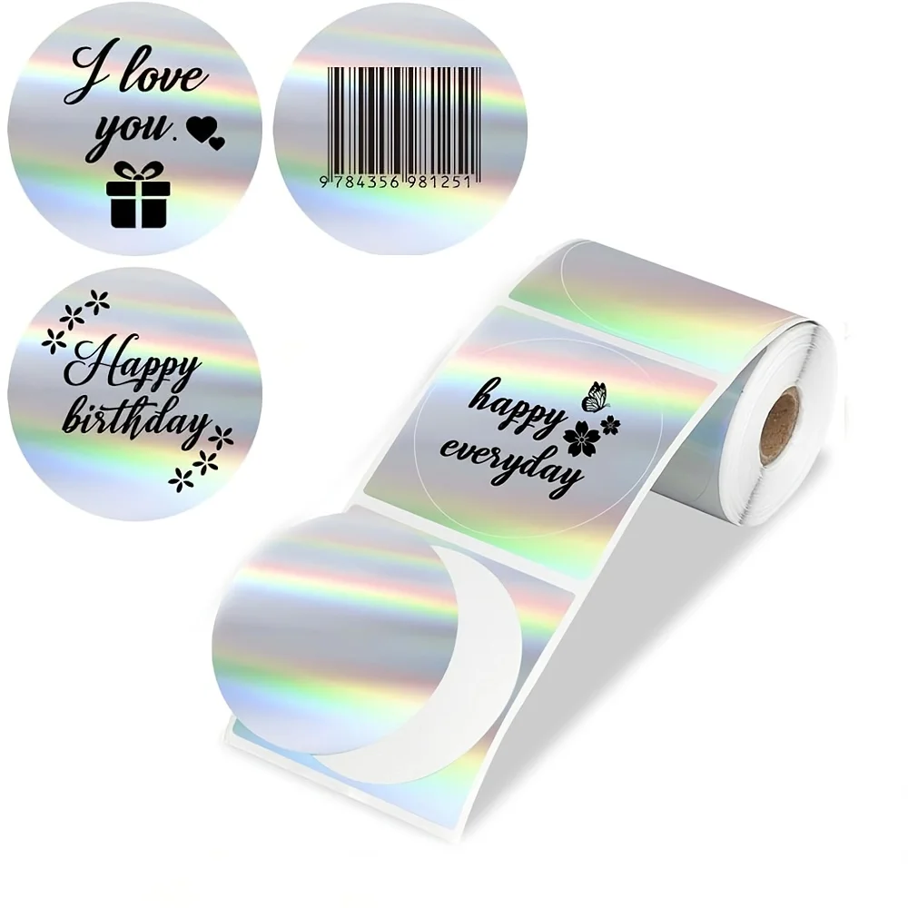 1 Roll Round Thermal Label Paper For Phomemo M220 M200 M221 M110 Label Maker, 1.96" X 1.96" Waterproof Sticker Mini Laser Paper