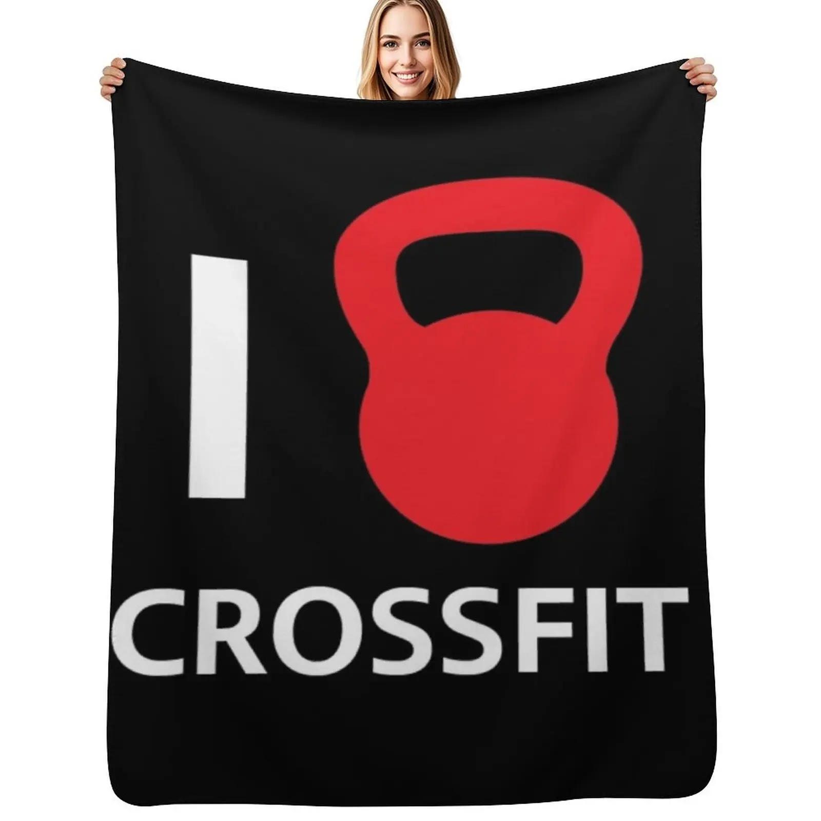 

I Love Crossfit Throw Blanket Reusable Durable Soft Blanket for All Seasons