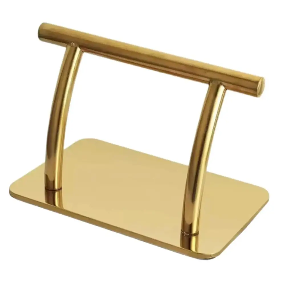 

Подставка для ног из нержавеющей стали, эргономичный дизайн, мобильная, универсальная, удобная, устойчивая, аксессуар для кресла для салона красоты