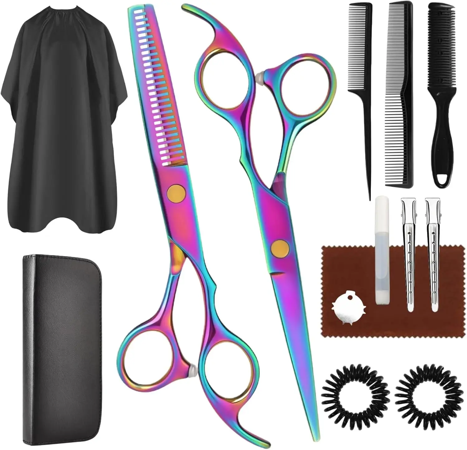 

Professional Hair Cutting Scissors Set for Barber, Salon, Home Use - Men, Women, Kids & Adults
