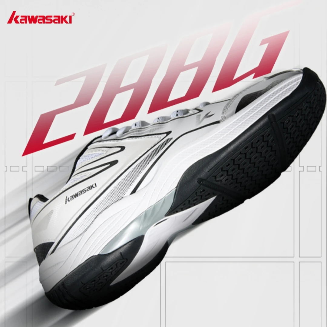 Kawasaki Original Urltra-Light Badminton Shoes K2B50-C32021 Anti Twist Ankle Protection Professional Sports Table Tennis Shoes