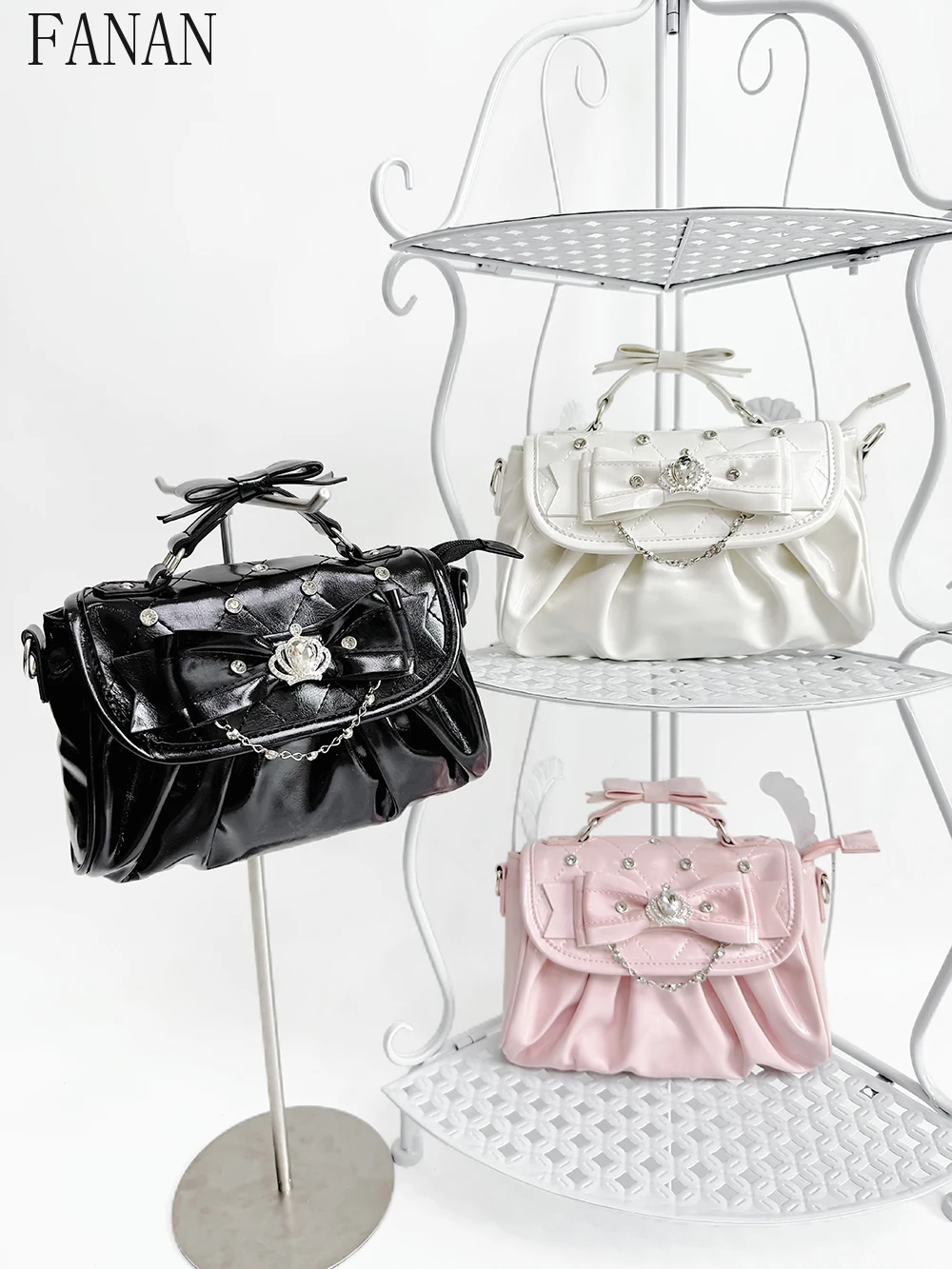 

Original Crossbody Bag Japanese Style Women's Casual Handbags Single Shoulder Bags Rhinestone Elegant Lolita Handbags for Women