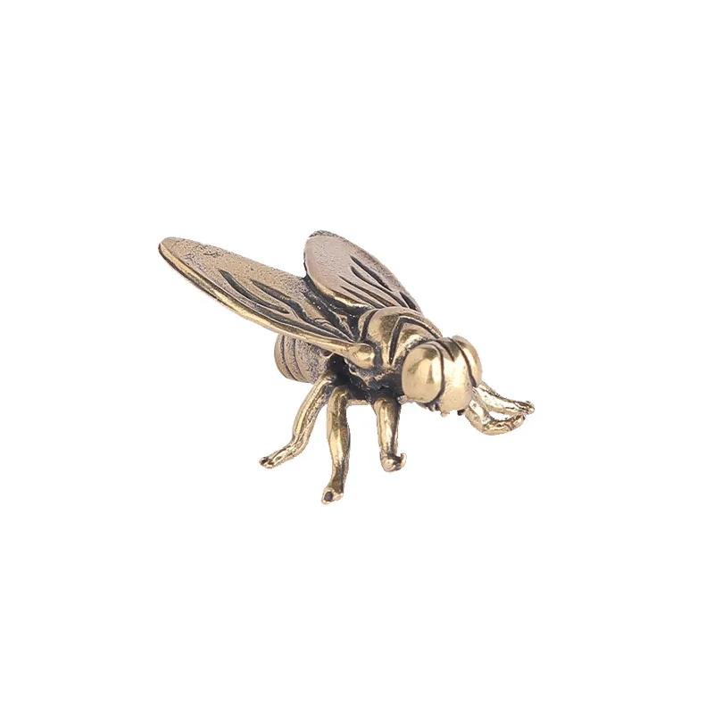Picture 7: 1~5pcs Mini Brass Fly Insect Ornament Miniature Statue Vintage Craft Metal Insects Fly Figurine Home Office Desktop Decoration