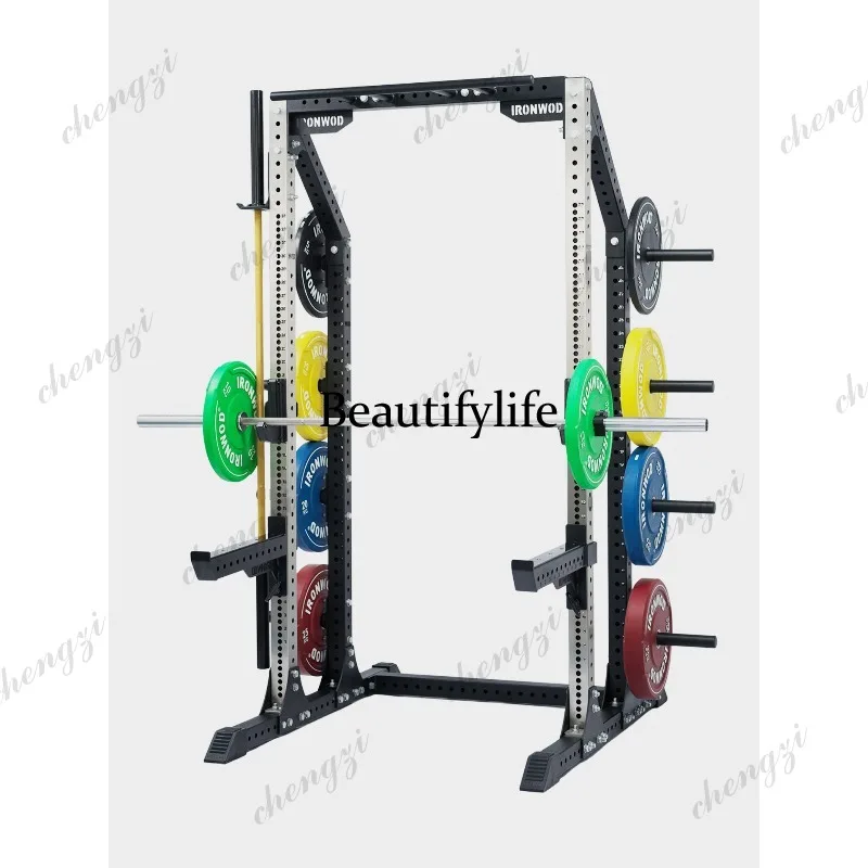 Squat Rack Barbell Half Frame Household Strength Lift Training Rack Bench Press Rack Weightlifting Bed