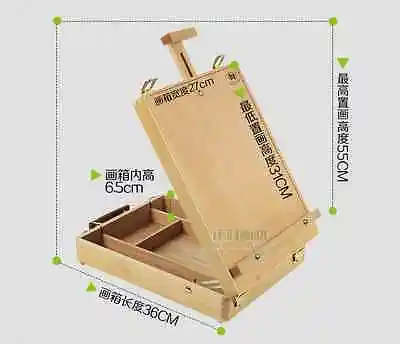 Artist Desk Easel Wood Table Portable Drawing Sketch Painting Drawer Box Case