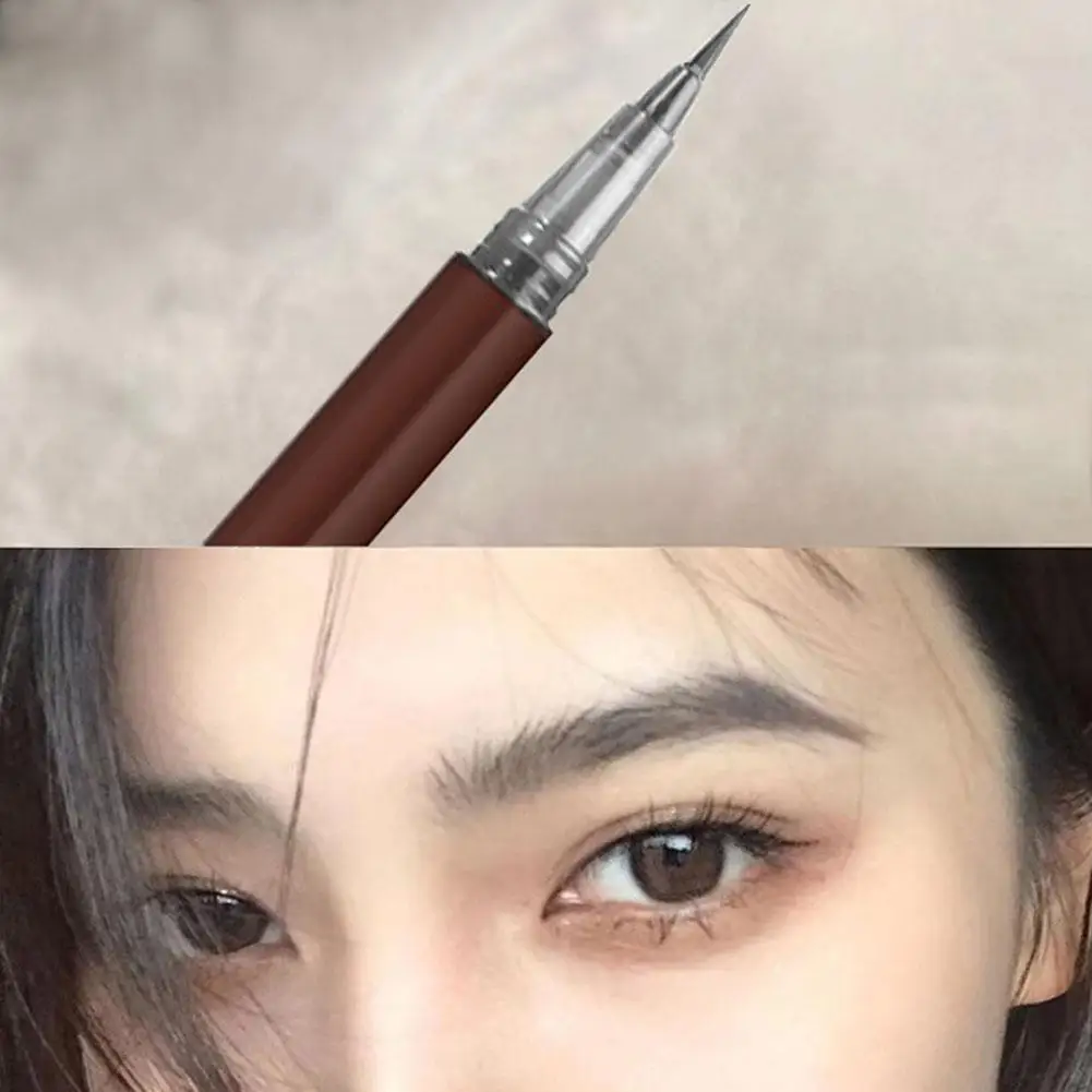 1/2 PCS Ultra Thin Head Liquid Eyebrow Pencil Waterproof Eyebrow Tattoo Pen Sweat-Proof Easy to Color Beginner Eye Makeup Tools