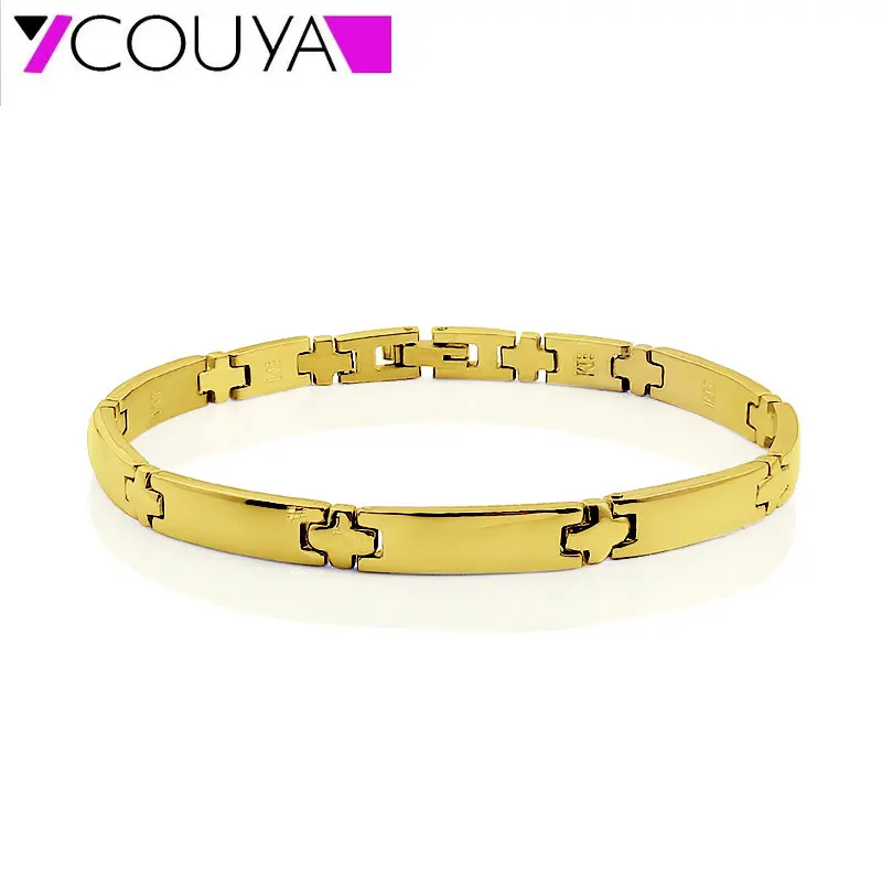 Luxury African bangles for woman chain 21.5cm bracelet stainles steel bracelet laser engrave sliver gold bangle Jewelry Gift
