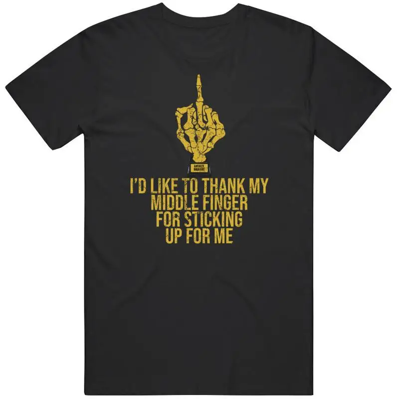 Middle Finger Award Thanks For Sticking Up For Me Funny T Shirt