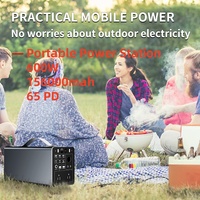 600W 577Wh Lithium Battery 65W  Power Bank Portable Power Station 110V 220V For RV Camping equipment