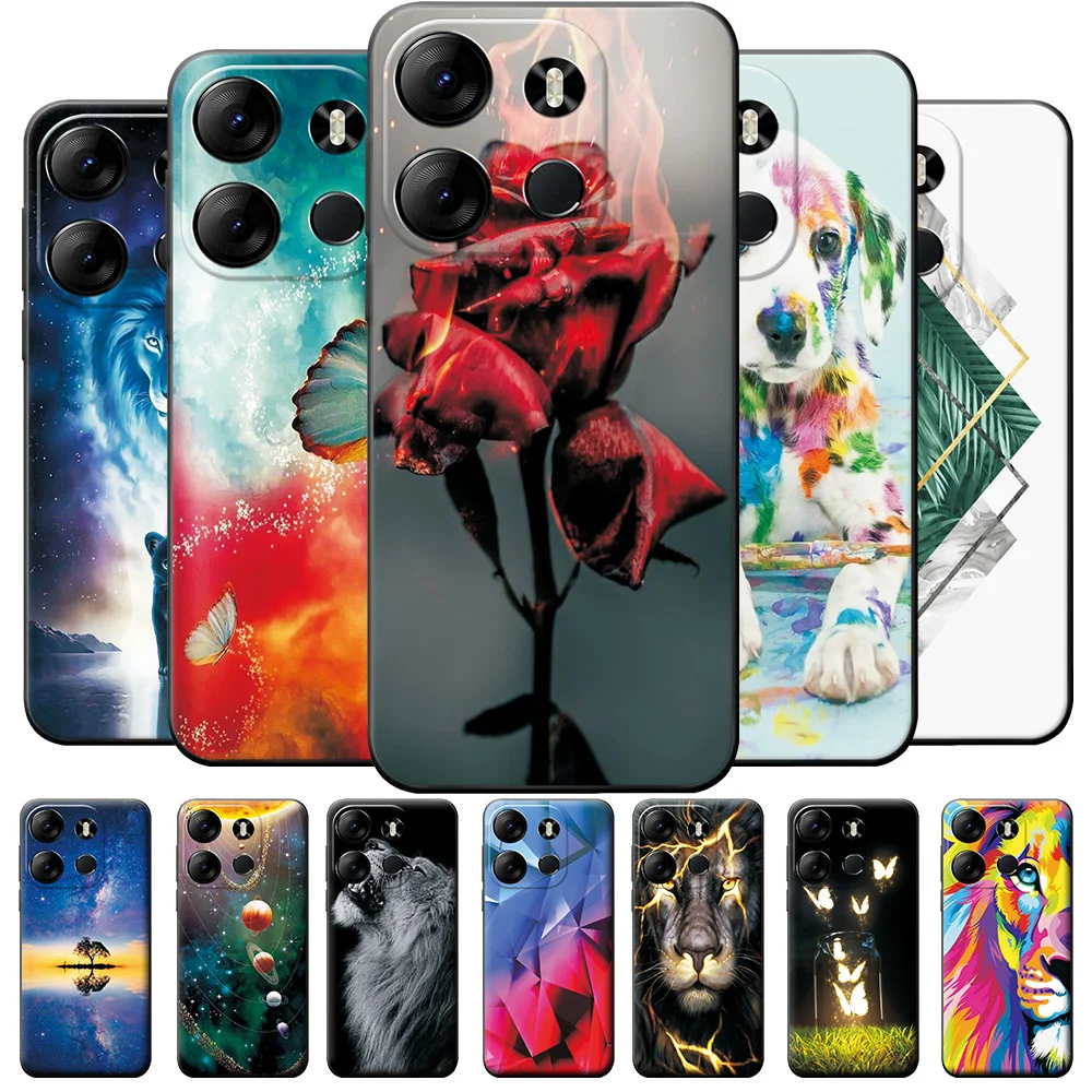 Für tecno spark go 2023 fall abdeckung niedliches tier für tecno spark go 2023 silikon telefon hüllen für funken go 2023 tpu stoßstange