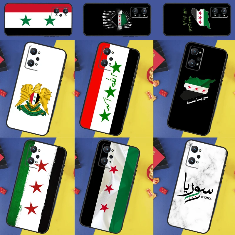 Syria Flag Case For Realme 8 9 10 Pro Plus C11 C15 C30 C33 C35 C55 C21Y C25Y GT Neo 5 3 2 2T 3T Cover