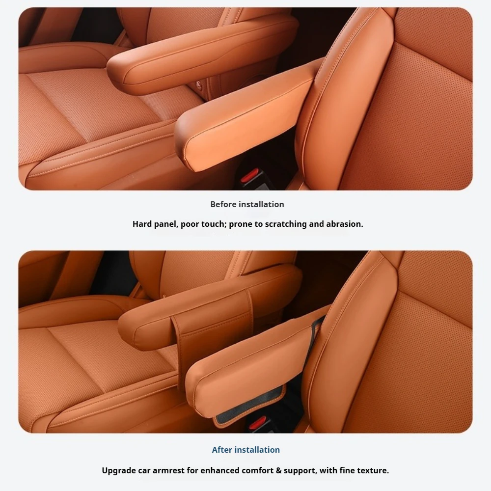 Fit For Leapmotor C16 Armrest Protective Cover Second Row Seat Armrest Leather Cover Interior Modification Special Accessories