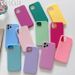 Candy Solid Color Anti Shock Silicone Case For iPhone 13 Pro 14Pro Max 12 Mini i Phone 14 i14 X XR XS 7 8 Plus Luxury Soft Cover