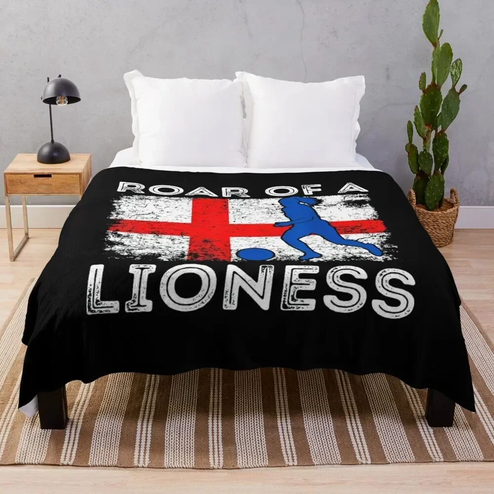

England Women Football Soccer Lioness Throw Blanket Furry Furrys Custom Bed linens Blankets
