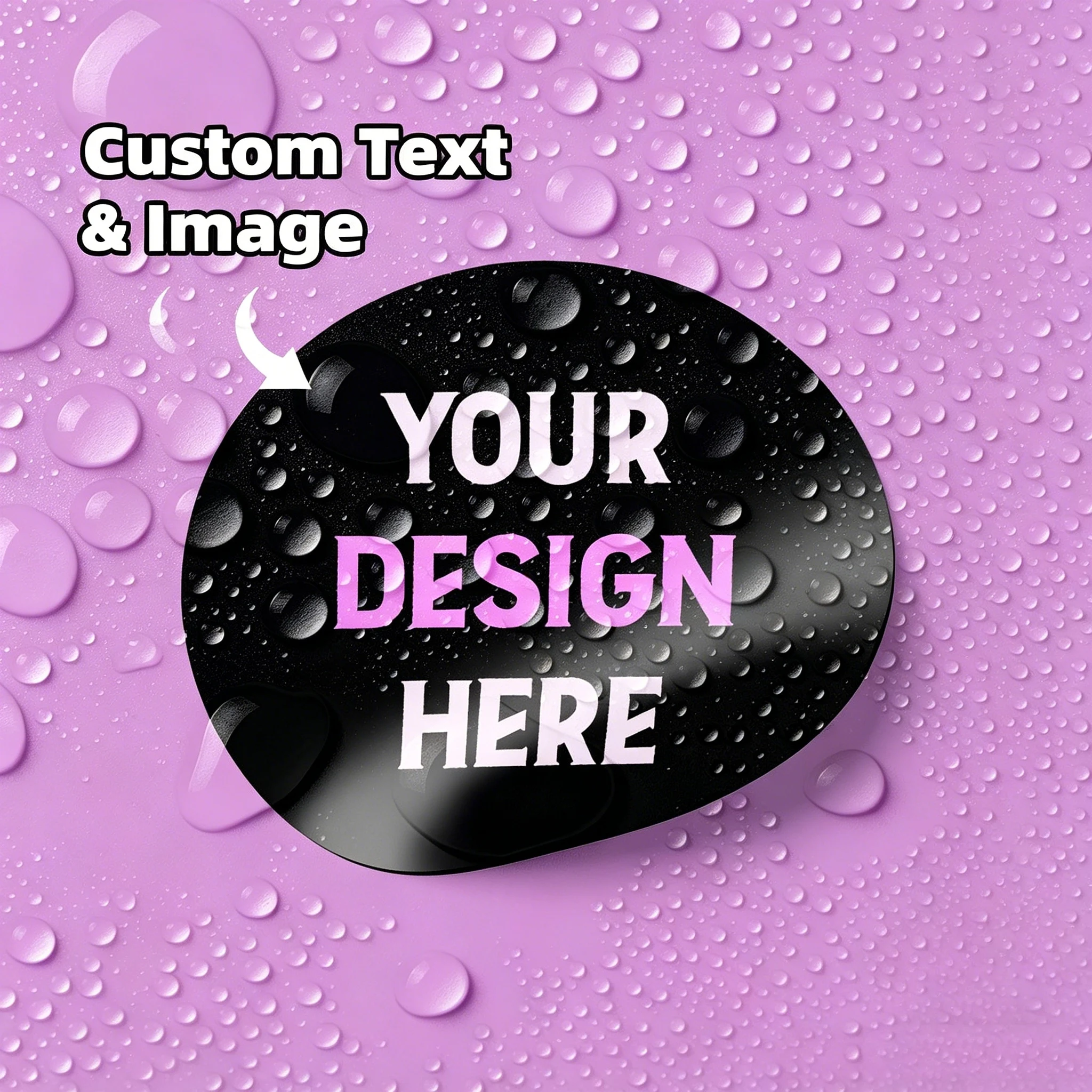 5-7CM Wasserdichte und Ölbeständige Individuelle Runde Aufkleber, Personalisierte Vinyl-Aufkleber, Anpassbares Design, Selbstklebende Etiketten – Detail 1