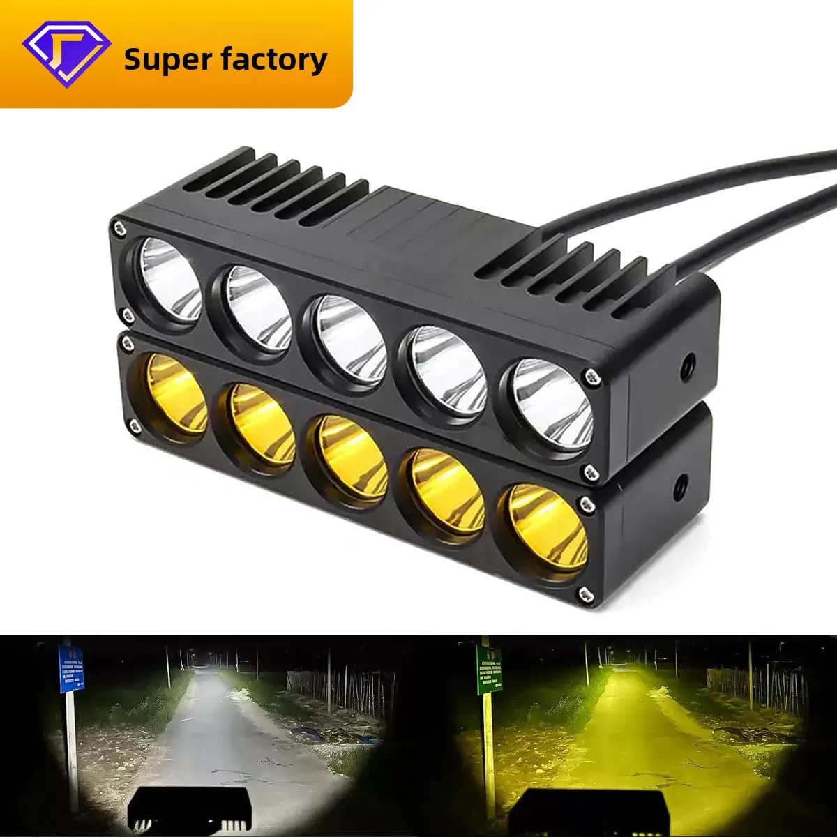 

Ultra Thin Spotlight, High-power 12v24v, Car Grille, 5-bead Hidden Grille Spotlight