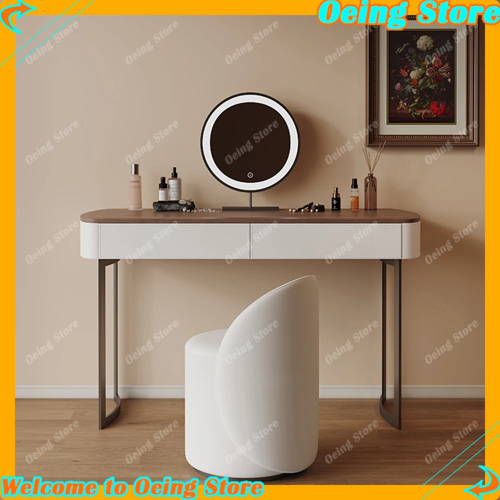 

Modern Nordic Dressing Table Light Bedroom Apartment Storage Beauty Dressing Table Drawer Luxury Led Schminktisch Furnitures