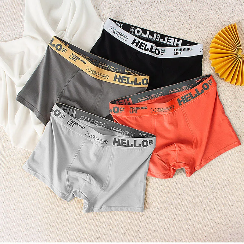 Men Panties Cotton Boxer Shorts Underwear For Men Breathable U Convex Pouch Male Underpants Sexy Plus Size Mens Shorts L-5XL