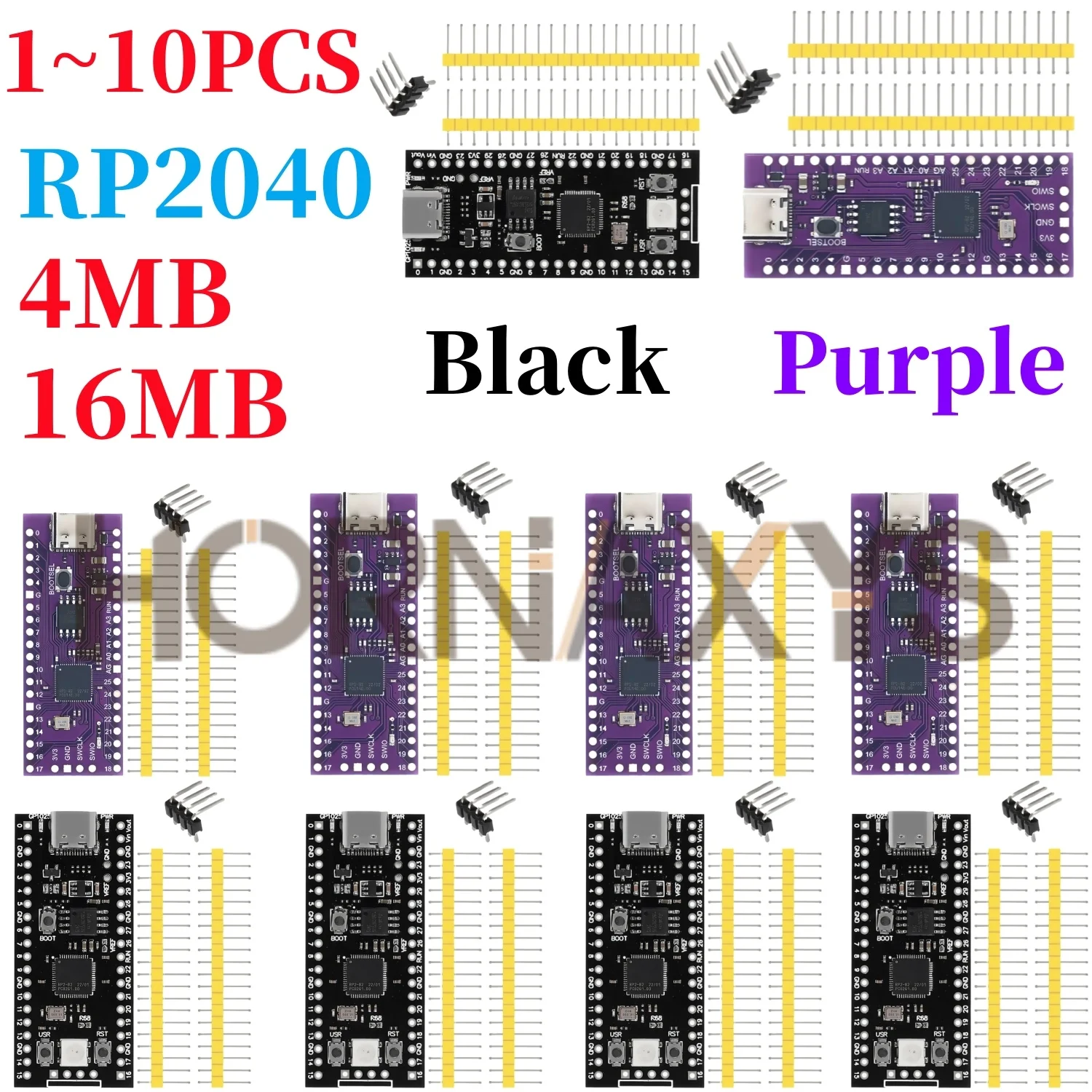 1-10 pièces RP2040 carte de base TYPE-C USB-C pour carte de base Raspberry 4 mo/16 mo RP2 Raspberry Pi Pico Micropython