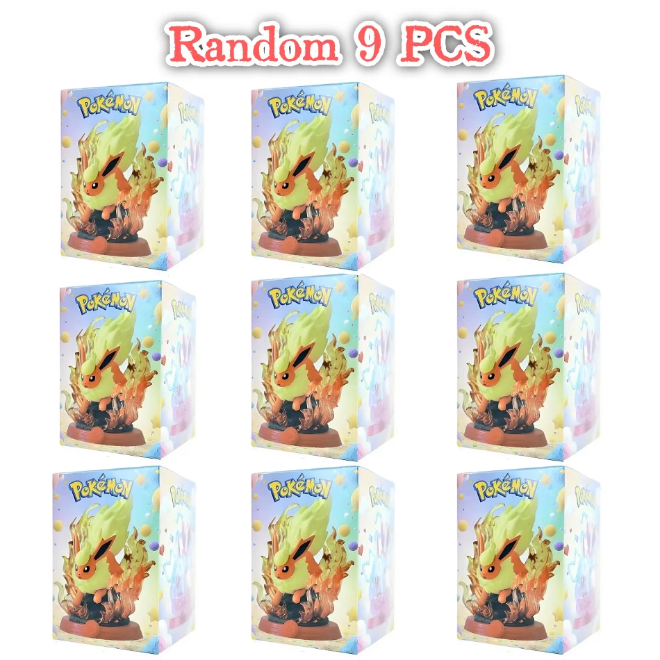 8 verschiedene Pokémon Actionfiguren Pikachu Abenteuer Eevee Blindbox Anime-Modell Desktop-Dekorationen Pokémon Spielzeug Fans Geburtstagsgeschenk