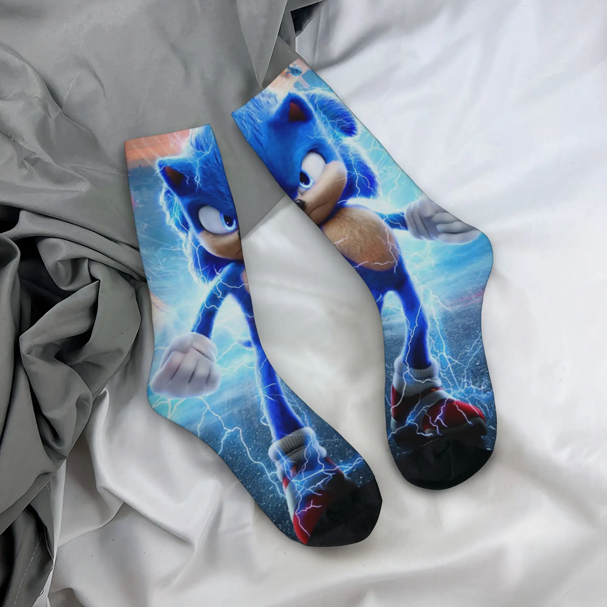 Hip-hop S-Shadow The Hedgehogs Basketball Socks Long Socks for Women Men Non-slip